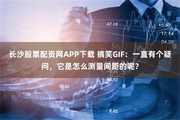 长沙股票配资网APP下载 搞笑GIF：一直有个疑问，它是怎么测量间距的呢？